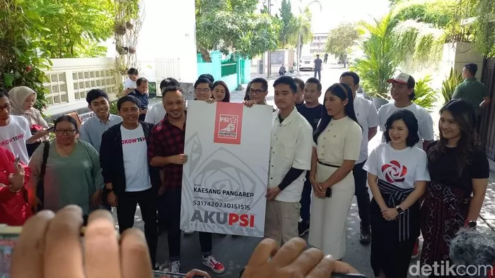 Peresmian masuknya Kaesang Pangarep ke PSI. Foto: Detik.com