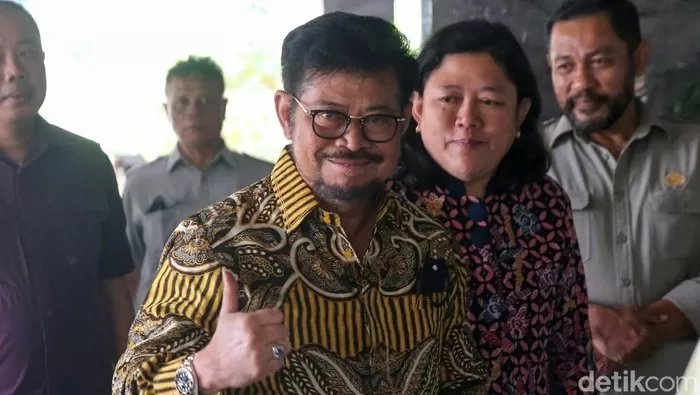 Mentan Syahrul Yasin Limpo di gedung Kementerian Pertahanan (Kementan). Foto: Detik.com