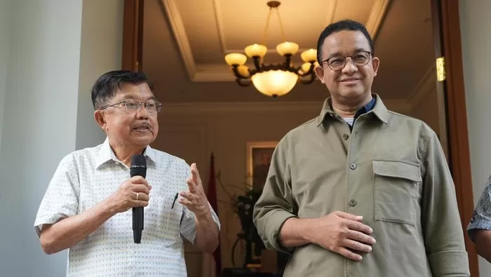 Jusuf Kalla dan Anies Baswedan. Foto: Detik.com