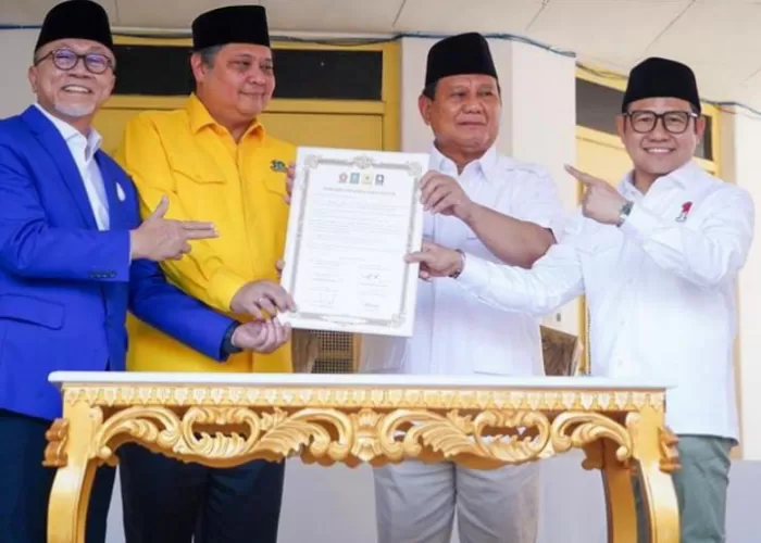 Golkar dan PAN deklarasi dukungan ke Prabowo Subianto (GENMUSLIM.id/dok : Instagram/@cakiminnow)