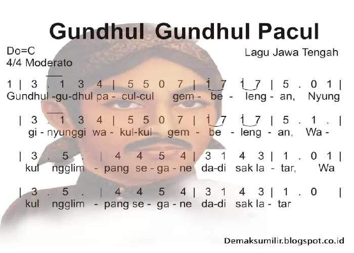  ilustrasi foto Sunan Kali Jaga dan tembang Gundul-gundul Pacul (GENMUSLIM.id/dok:Gurusiana.co)