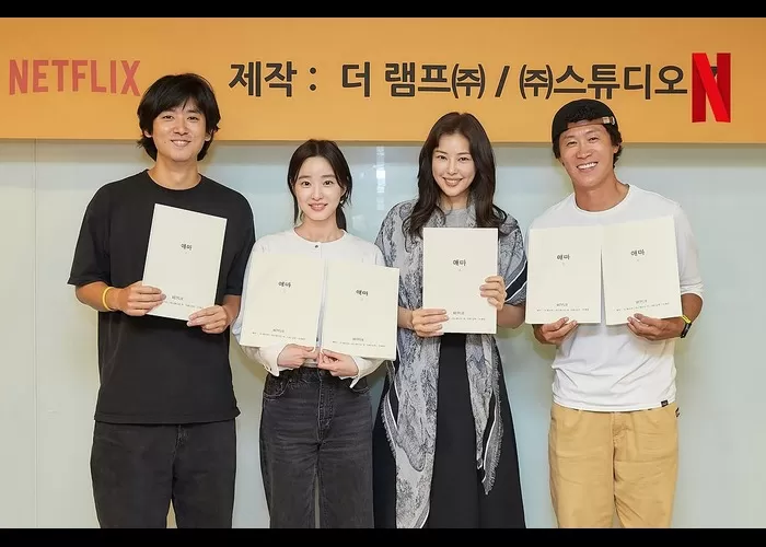Honey Lee, Bang Hyo Rin, Jin Sun Kyu, dan Jo Hyun Chul sebagai cast drakor baru Netflix AEMA. (Foto : GENMUSLIM.id/dok: Instagram/netflixkr)