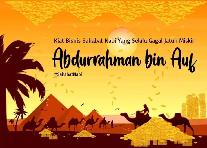 ilustrasi perjalanan dagang Abdurrahman bin Auf (GENMUSLIM.id/dok:Saranaumrah.id)