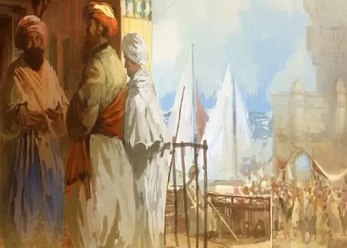 ilustrasi para penuntut ilmu mengembara mencari ilmu ((Foto: GENMUSLIM.id/dok: nu.or.id))