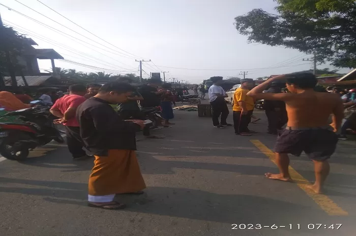 Kecelakaan maut di Desa Penyengat Olak, Muaro Jambi, satu orang tewas di tempat (dok/langitviral.com)