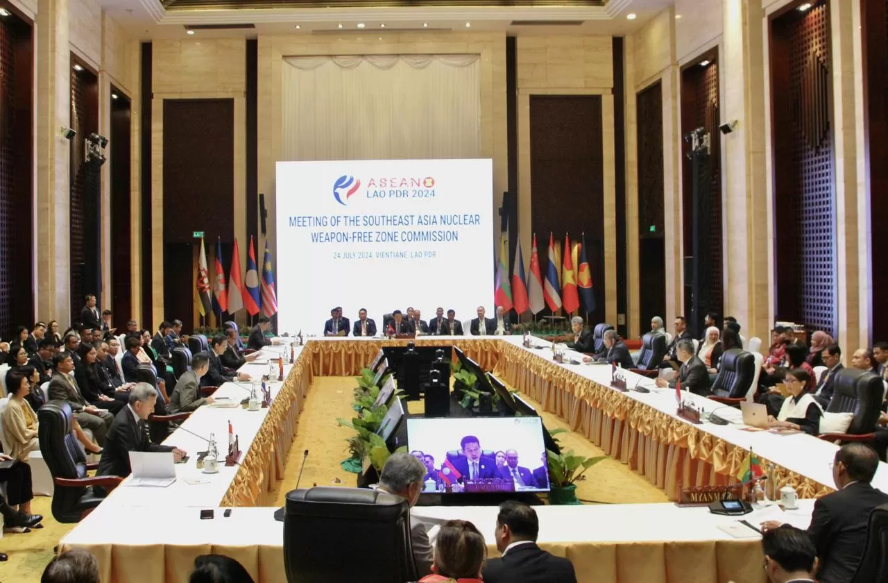 Menteri Luar Negeri Retno Marsudi menghadiri Pertemuan SEANWFZ Commission di Vientiane, Laos (24/07/2024). (Kemlu RI)