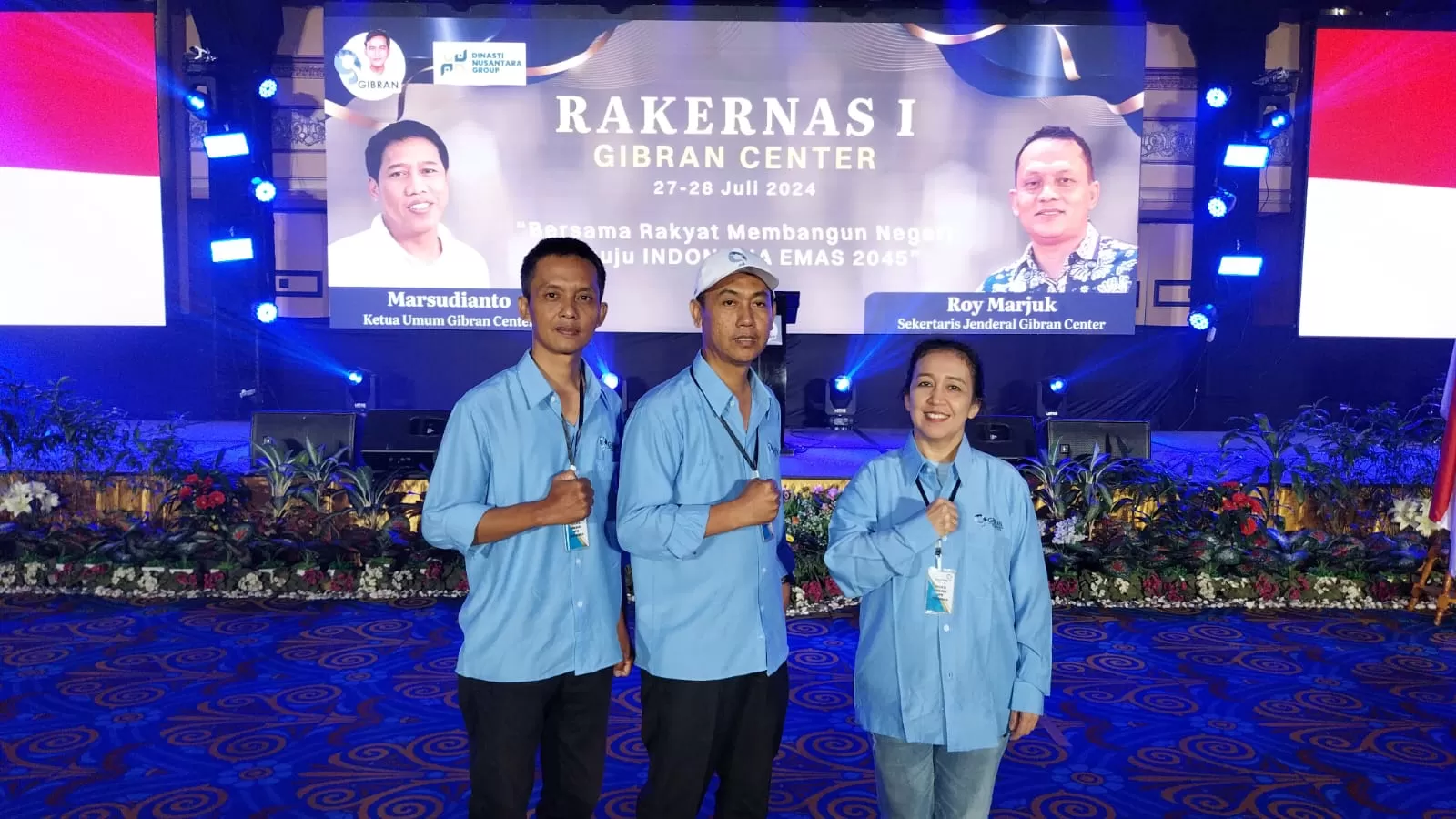 Pengurus DPW Gibran Center DIY yang menghadiri Rakernas-I tahun 2024 Gibran Center, di Kemayoran, Jakarta, Sabtu (27/07/2024) (EsensiTV/IST)