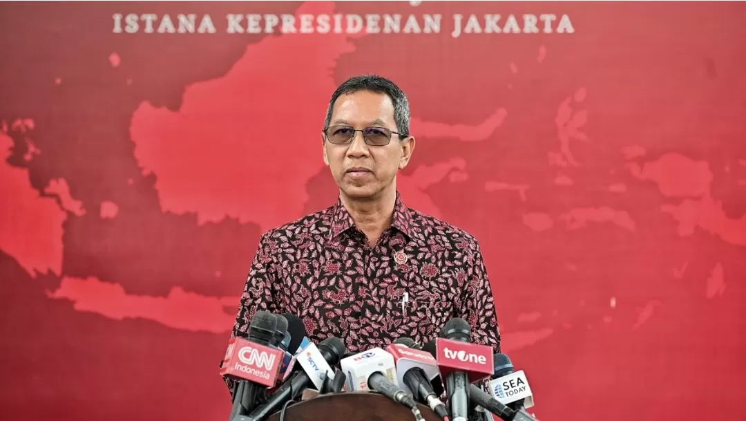 Kepala Sekretariat Presiden Heru Budi Hartono menyampaikan kesiapan rangkaian pelantikan serta pengambilan sumpah Presiden dan Wakil Presiden periode 2024-2029 (presiden.go.id)