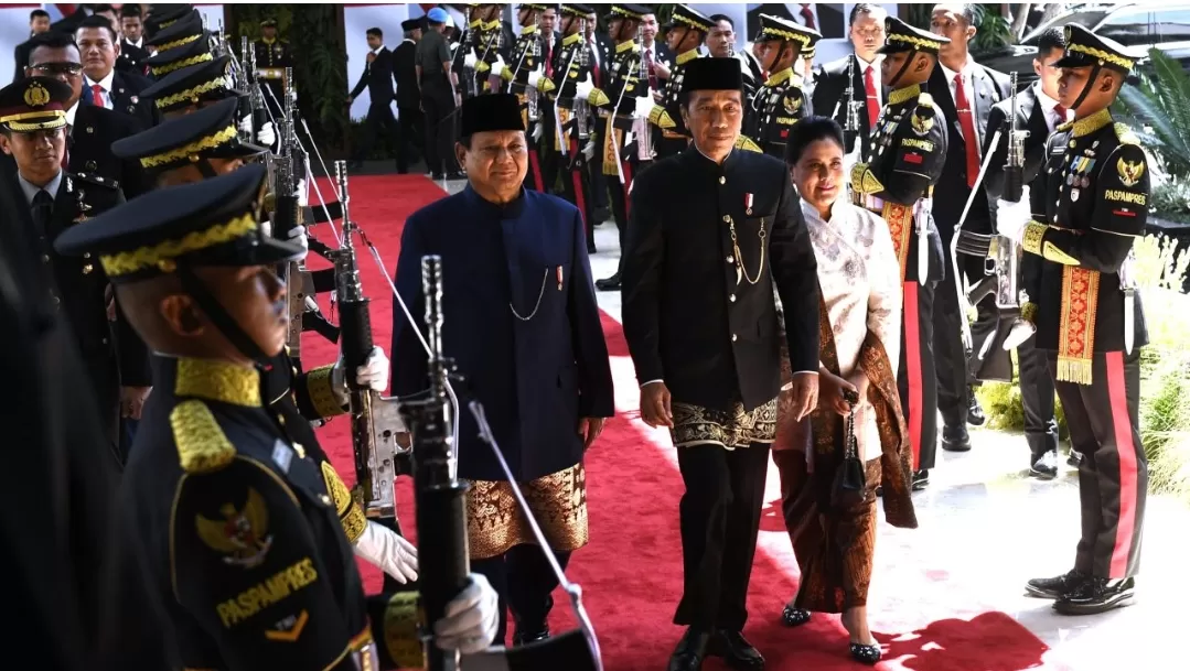 Presiden Joko Widodo beserta Ibu Iriana Joko Widodo menghadiri pelantikan Presiden dan Wakil Presiden Republik Indonesia masa jabatan 2024-2029 (presidenri.go.id)