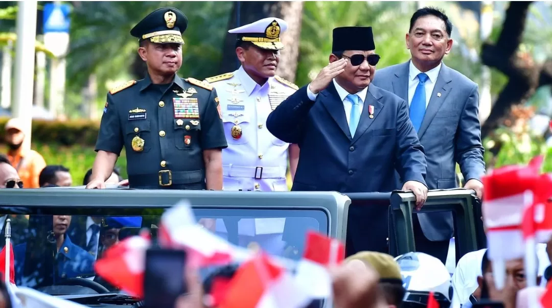 Presiden Prabowo Subianto saat menghadiri serah terima jabatan Menteri Pertahanan RI (presidenri.go.id)