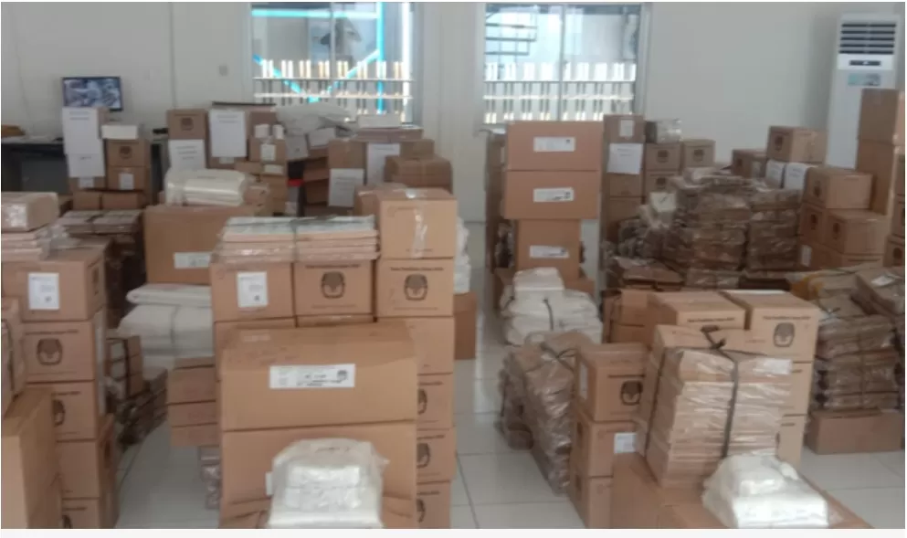 Gudang logistik KPU di Jakarta Timur.  (Foto: PMJ News)