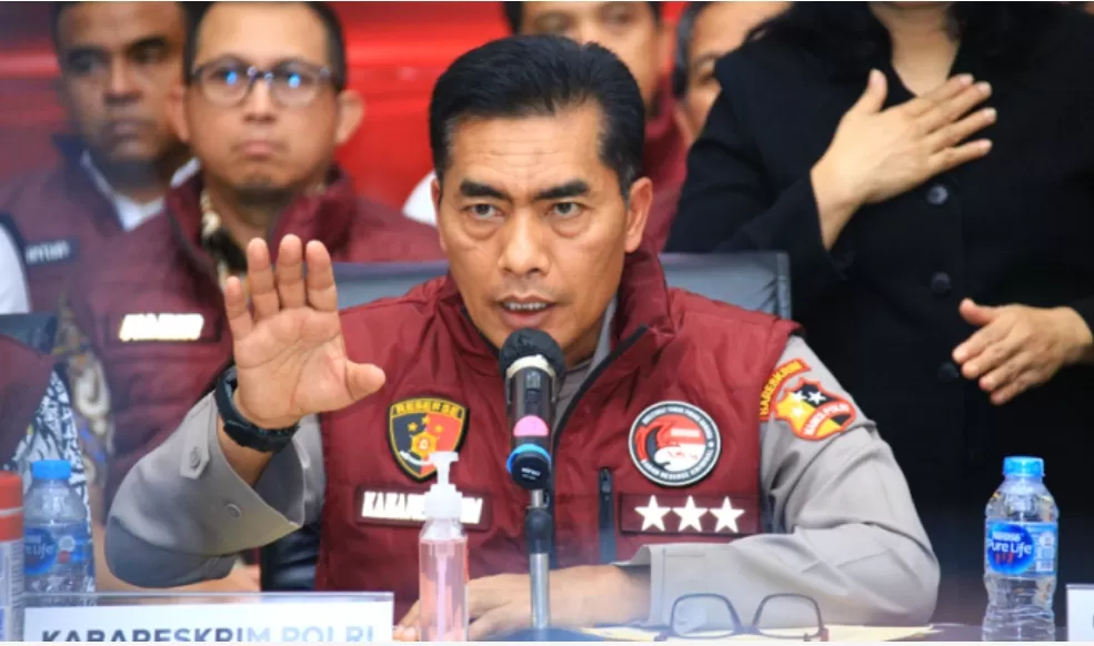 Kabareskrim Polri, Komjen Pol Wahyu Widada saat konferensi pers. (Foto: PMJ News/Fajar)