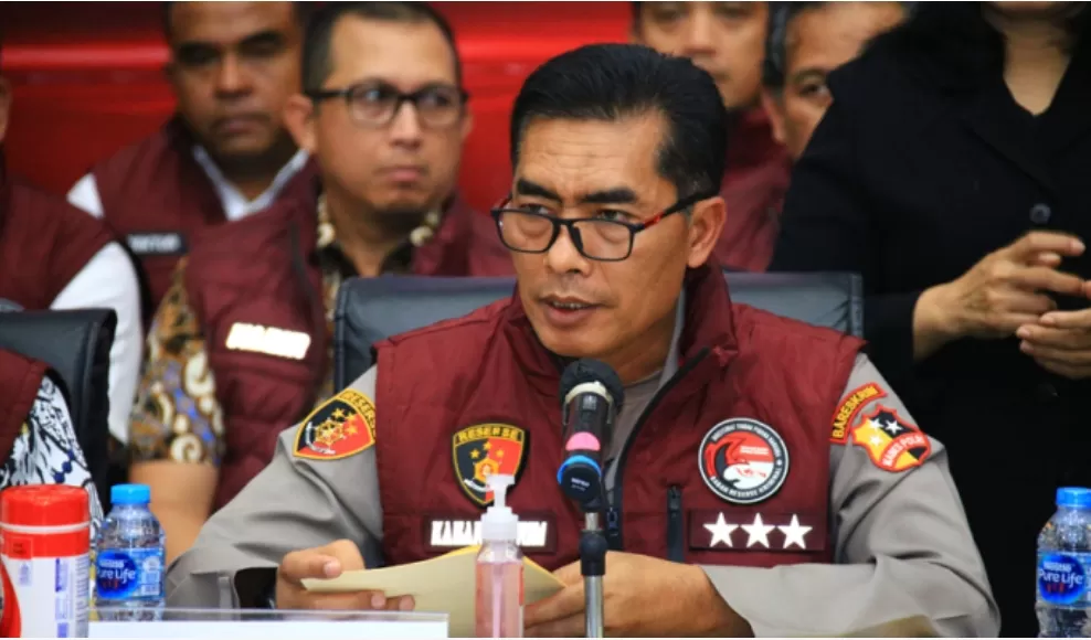 Kabareskrim Polri, Komjen Pol Wahyu Widada saat konferensi pers. (Foto: PMJ News/Fajar)