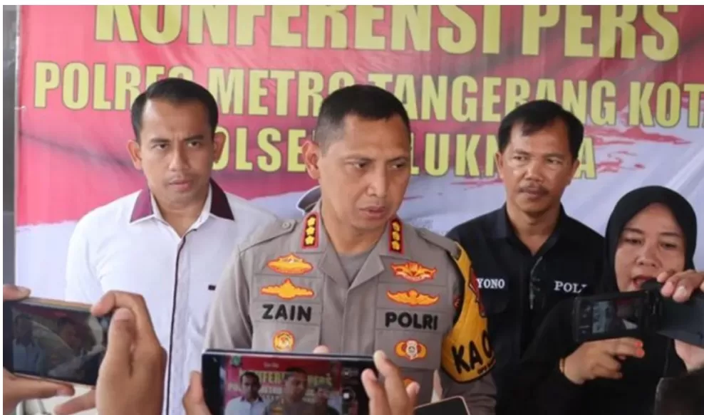 Kapolres Metro Tangerang Kota, Kombes Pol Zain Dwi Nugroho saat memberikan keterangan pers. (Foto: PMJ News)