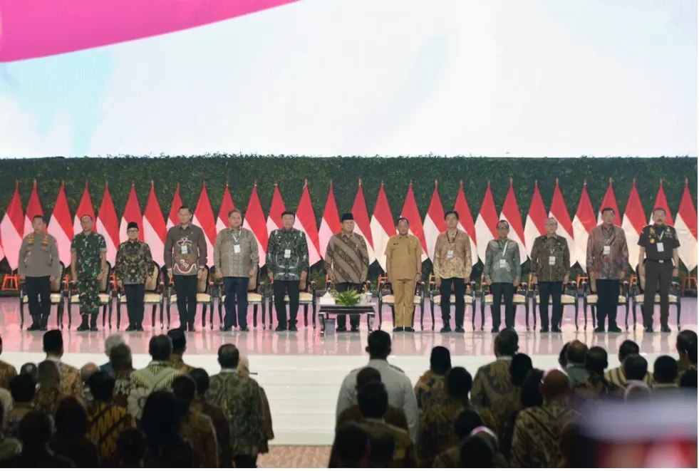 Presiden Prabowo Subianto membuka Rapat Koordinasi Nasional (Rakornas) Pemerintah Pusat dan Pemerintah Daerah Tahun 2024. (setkab.go.id)