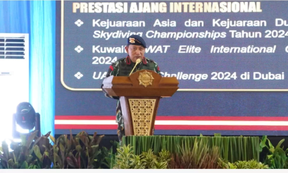 Kapolri Jenderal Listyo Sigit Prabowo saat menghadiri acara Syukuran HUT Ke-79 Korps Brimob. (Foto: PMJ News)