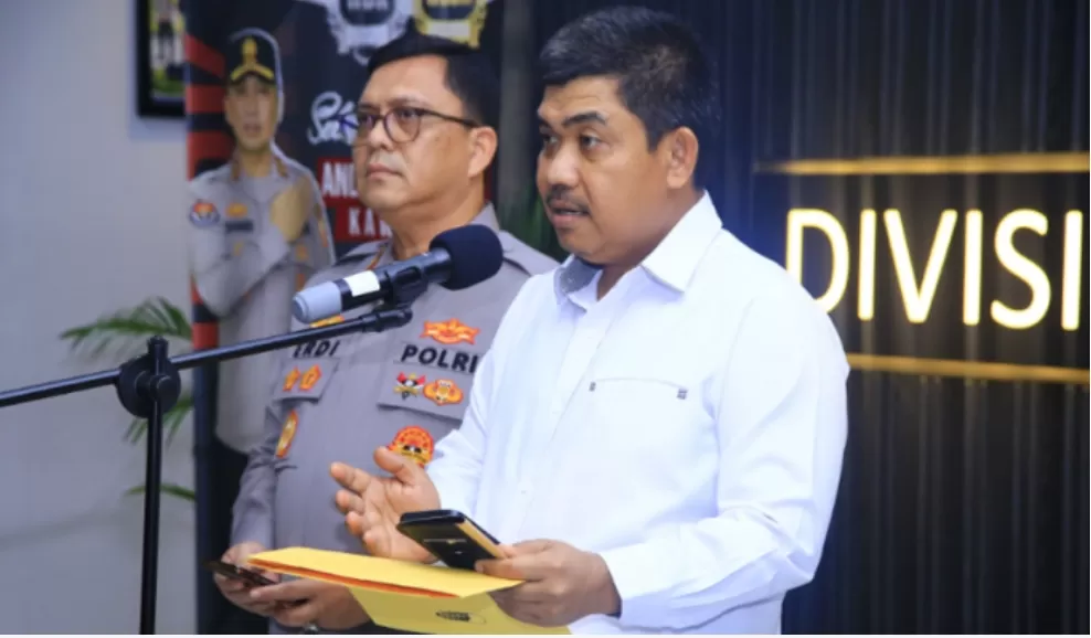 Juru Bicara Densus 88 Antiteror Polri, Kombes Pol Aswin Siregar saat konferensi pers. (Foto: PMJ News)