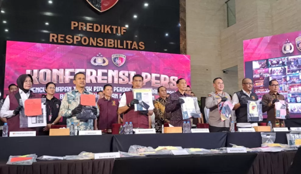 Bareskrim Polri bersama jajaran di tingkat Polda-Polres melakukan pengungkapan kasus TPPO dan menetapkan 482 tersangka. (Foto: PMJ News/Fajar)