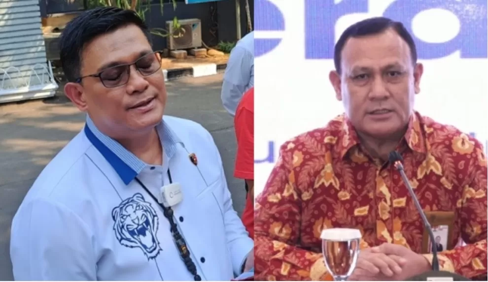 Direktur Reserse Kriminal Khusus Polda Metro Jaya, Kombes Pol Ade Safri Simanjuntak dan Ketua KPK, Firli Bahuri. (Foto: Kolase PMJ News)