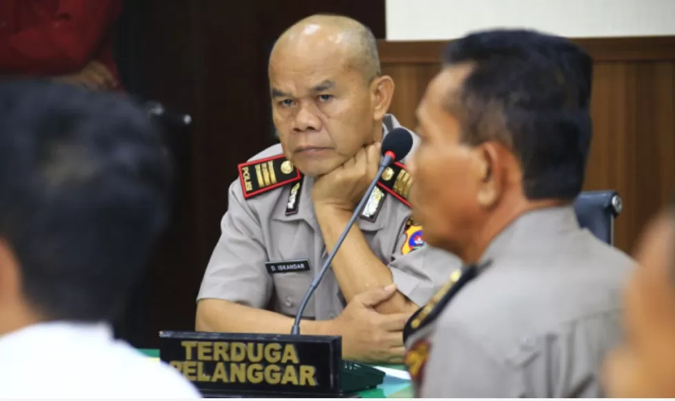 Polri memberikan sanksi PTDH terhadap AKP Dadang Iskandar terkait kasus penembakan. (Foto: PMJ News)