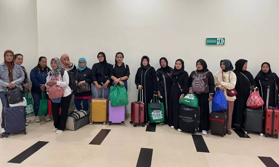 Para pekerja migran ilegal yang terjaring Kemnaker di 2 bandara, Soekarno-Hatta dan Bandara Internasional Kertajati. (Foto: kemnaker.go.id)