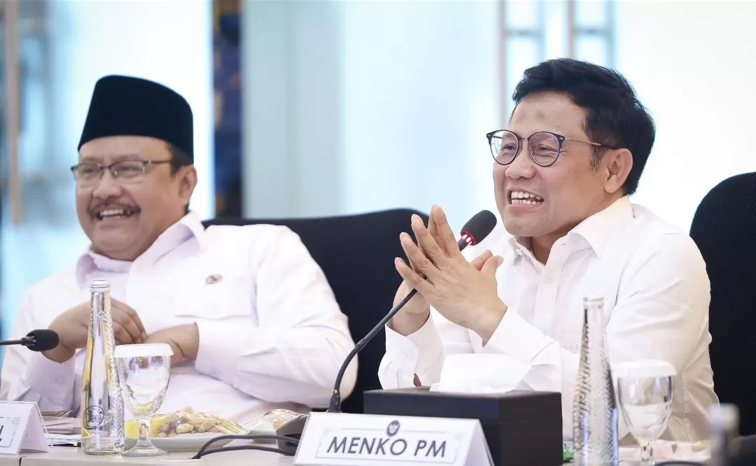 Mensos Saifullah Yusuf dan Menko PM Muhaimin Iskandar. (Foto: Instagram @cakiminow)