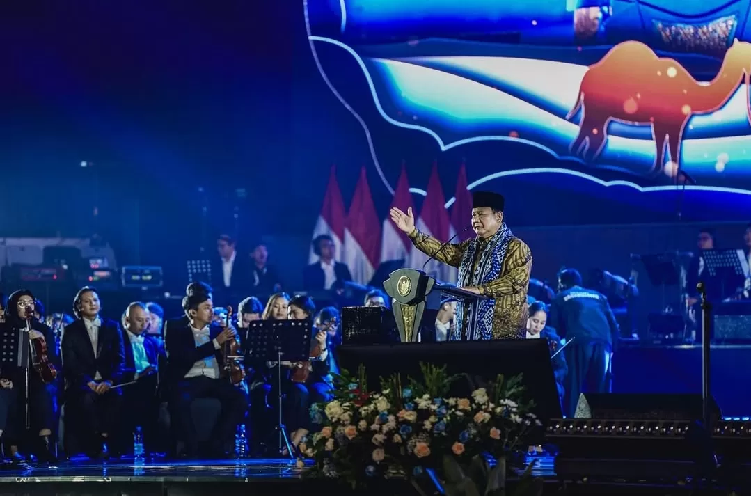 Presiden Prabowo Subianto saat memberikan sambutan pada acara Natal Nasional 2024. (Foto: Instagram @prabowo)