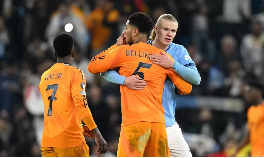 Erling Haaland merayakan gol pembuka Man City sebelum Real Madrid membalikkan keadaan dengan kemenangan 3-2. (Foto: premierleague.com)