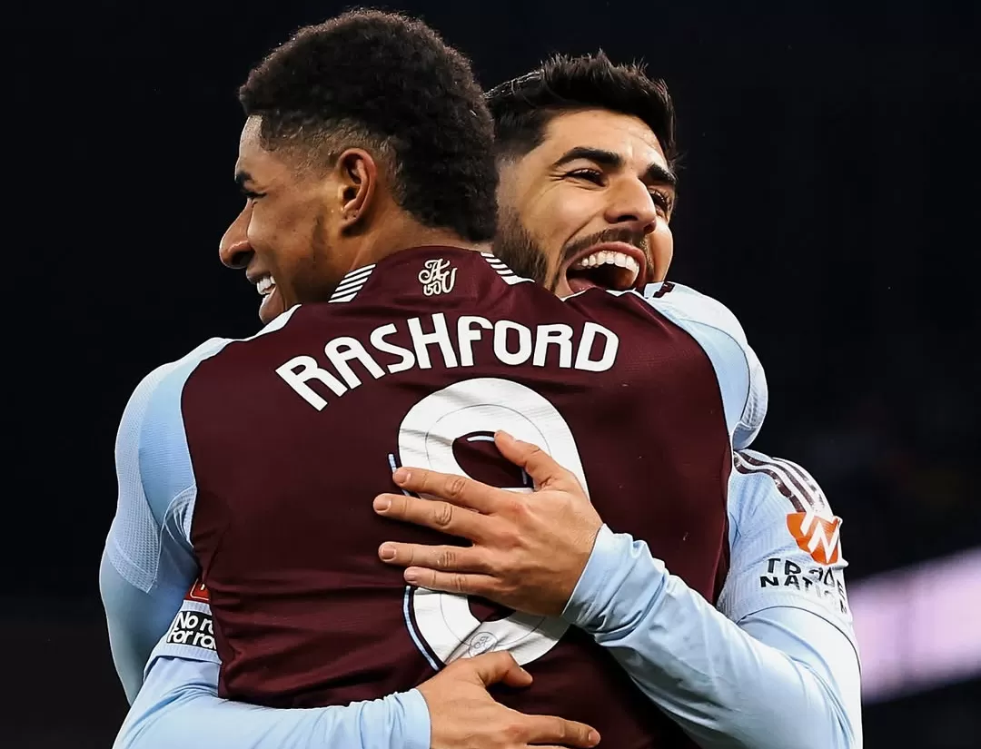 Marco Asensio saat merayakan gol kemenangan 2-0 untuk Aston Villa. (Foto: Instagram @avfcofficial)