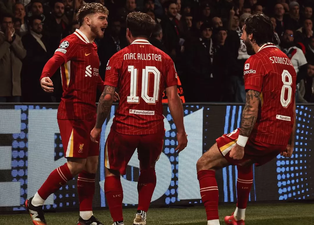 Harvey Elliott meluapkan kebahagiaan saat menyumbangkan satu-satunya gol untuk kemenangan Liverpool. (Foto: Instagram @liverpoolfc)