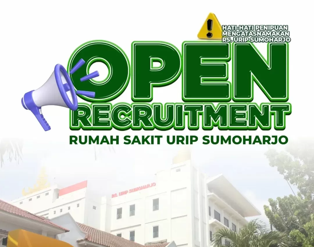 RS Urip Sumoharjo membuka lowongan Analis Kesehatan, pendaftaran masih dibuka.(Foto: Instagram @rs.uripsumoharjo.lampung)
