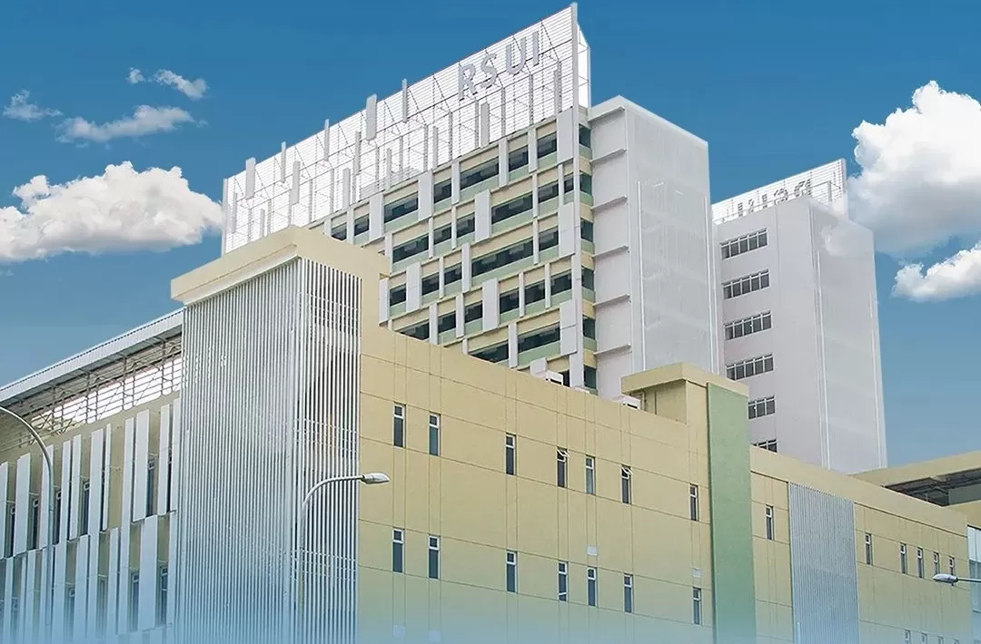 Gedung Rumah Sakit Universitas Indonesia yang menjadi lokasi seleksi dan tempat kerja para pelamar.(Foto: Instagram @rs.ui)