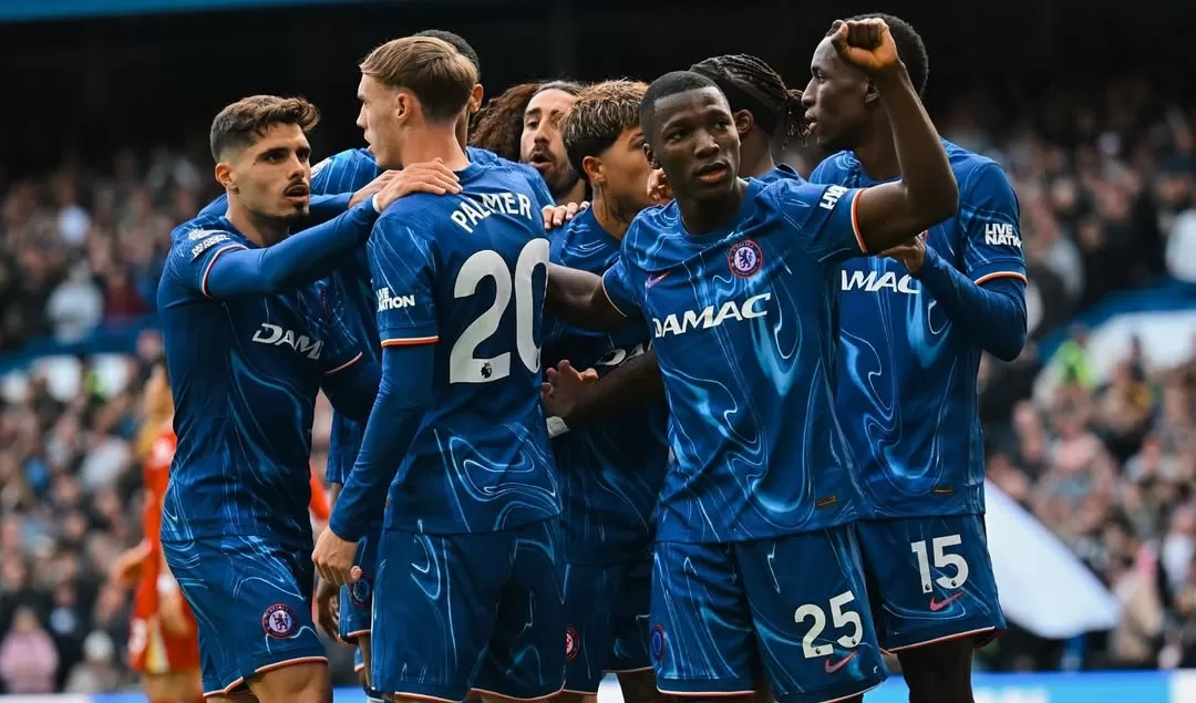 Cole Palmer dkk saat rayakan kemenangan gemilang dari Liverpool. (Foto: Instagram @chelseafc)