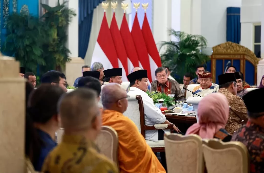 Presiden dan tokoh lintas sektor berdialog menjaga ketertiban, redam aksi anarkis, serta perkuat persatuan bangsa. (Foto: Instagram @prabowo)
