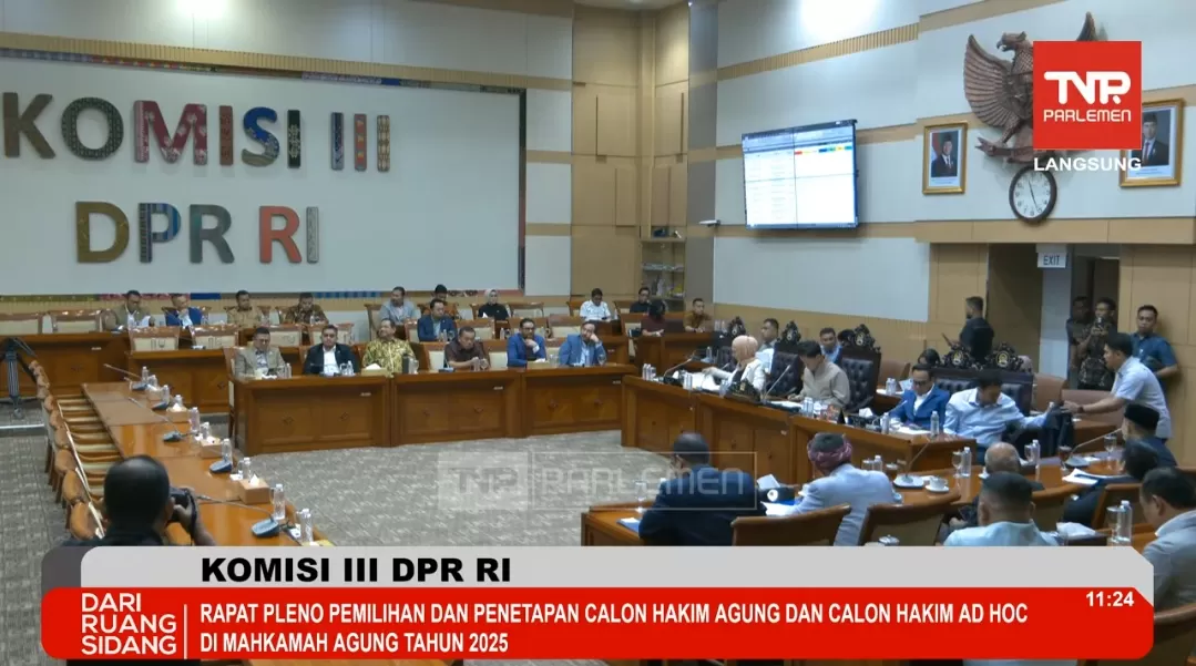 Hakim vonis mati Sambo, Alimin Ribut Sujono, gagal jadi hakim agung usai nol suara DPR. (Foto: tangkapan layar YouTube TVR PARLEMEN)