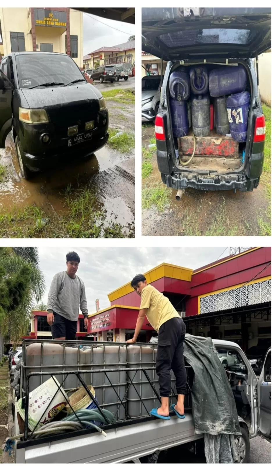 Polisi tangkap pengoplos pertalite di Bengkulu, amankan 3 ton minyak mentah dan barang bukti. (Foto: tribratanews.polri.go.id)