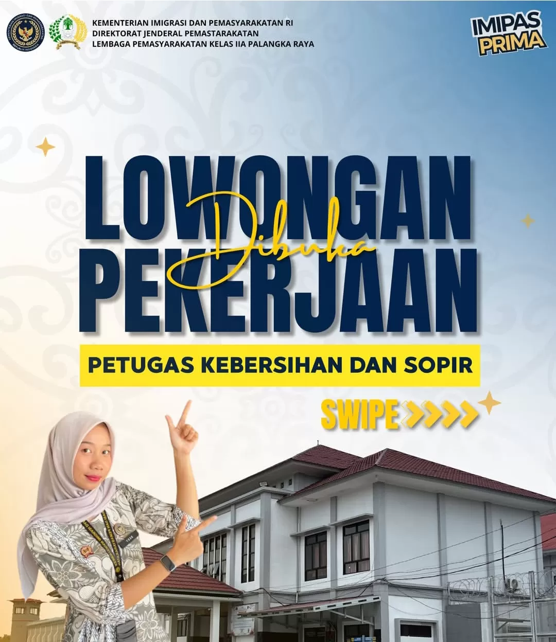 Inilah informasi detail mengenai kualifikasi, berkas administrasi, dan jadwal pendaftaran yang wajib diketahui sebelum melamar ke Lapas Palangka Raya. (Foto: Instagram @lapas_palangkaraya)