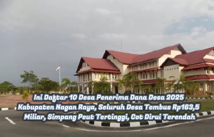 Ini Daftar 10 Desa Penerima Dana Desa 2025 Kabupaten Nagan Raya, Seluruh Desa Tembus Rp163,5 Miliar, Simpang Peut Tertinggi, Cot Dirui Terendah. (foto; Istimewa)