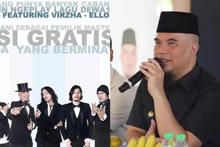 Pengumuman dari postingan Instagram pribadi Ahmad Dhani yang menuai perbincangan karena memberi izin cafe dan resto putar lagu milik Dewa 19 gratis.(instagram @Ahmaddhaniofficial)