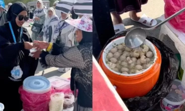 WNI berjualan bakso dan cendol di Arab Saudi (kolase Instagram dan TikTok)