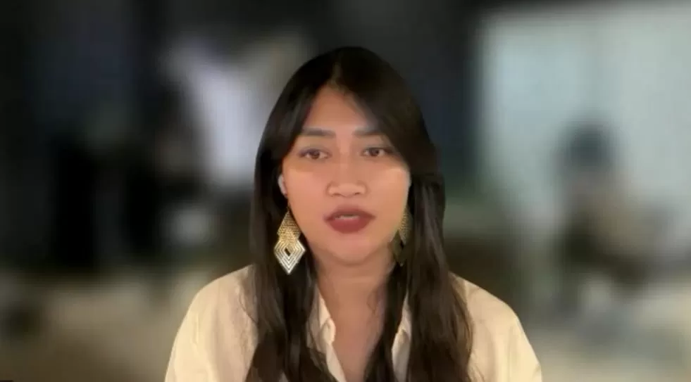 Co-Director of Cooperation and External Engagement, Head of Government Task Force Indo-Pacific Strategic Intelligence (ISI), Aisha Rasyidila Kusumasomantri dalam forum JPP Promedia.