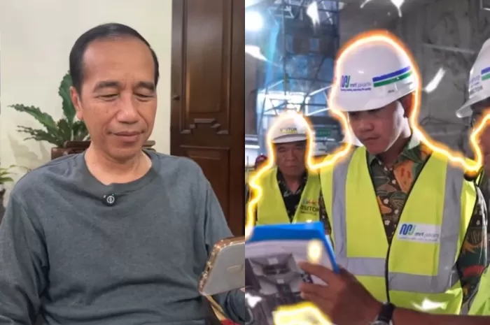Presiden RI ke-7, Joko Widodo (Jokowi) dan Wapres RI, Gibran Rakabuming Raka yang ikut trend reaction video viral emak-emak bernyanyi &lsquo;Waktu Ku Kecil&rsquo; di media sosial (medsos).(Instagram.com /@jokowi)