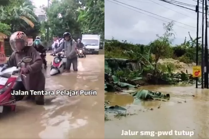 Potret banjir bandang yang melanda berbagai wilayah Provinsi Jawa Tengah (Jateng), pada Selasa, 21 Januari 2025. (X.com/@Jateng_Twit)