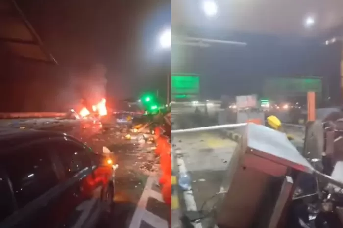 Potret video amatir kecelakaan beruntun di Tol Ciawi, pada Selasa, 4 Februari 2025. (Instagram.com/@infojawabarat)