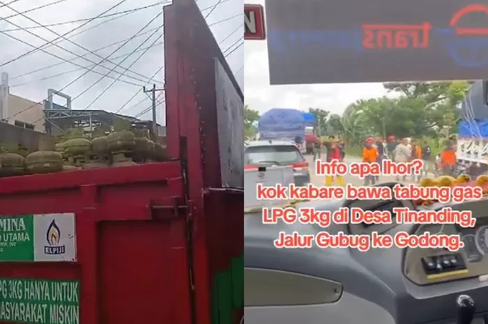 Potret video amatir terkait warga Pamulang, Banten (kiri) dan warga Demak, Jawa Tengah (kanan) yang viral usai dikabarkan meninggal dunia akibat antre gas melon. (X.com / @Aira922 - @Jumianto_RK)