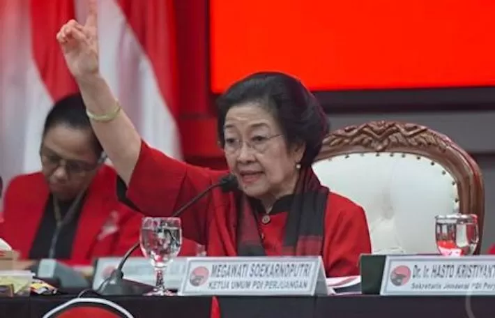 Ketua Umum PDI Perjuangan, Megawati Soekarnoputri dalam pengarahan kepada Kepala Daerah terpilih kader PDI Perjuangan di Sekolah Partai, Lenteng Agung, Jakarta Selatan, Rabu 19 Februari 2025. 