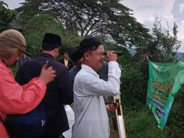 Pengamatan hilal di Bonag Rembang 29 Maret 2025. Foto: Kemenag Rembang