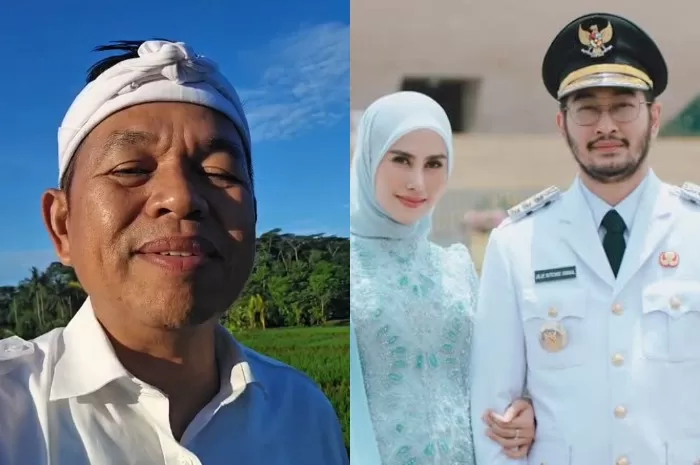 Potret Gubernur Jawa Barat Dedi Mulyadi (kiri) dan Bupati Bandung Barat Ritchie Ismail bersama istrinya (kanan). (Instagram.com/@dedimulyadi71 - @ritchieismail)