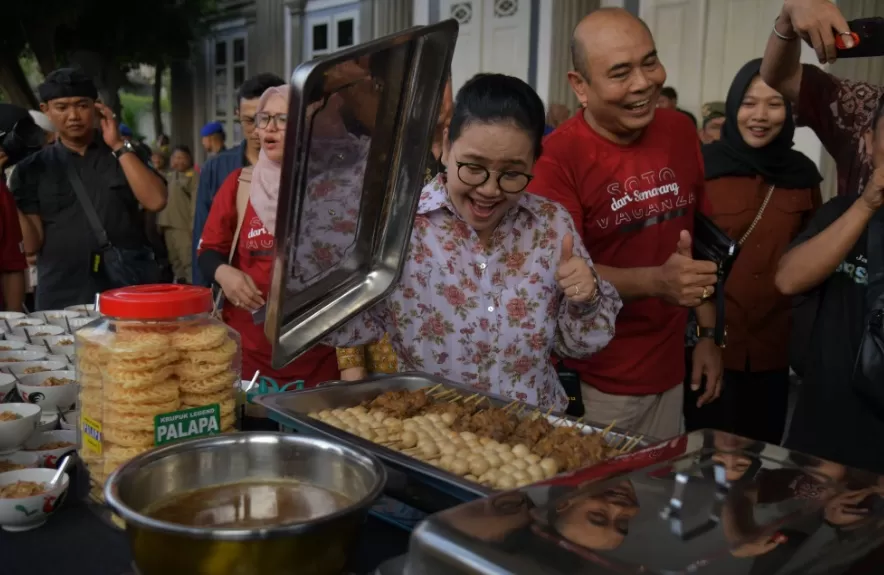 Wali Kota Semarang, Agustina Wilujeng di gelaran Soto Vaganza 2025