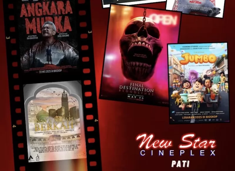 Simak jadwal film Bioskop NSC Ultima Pati untuk Minggu, 25 Mei 2025, lengkap dengan sinopsis dan harga tiketnya.